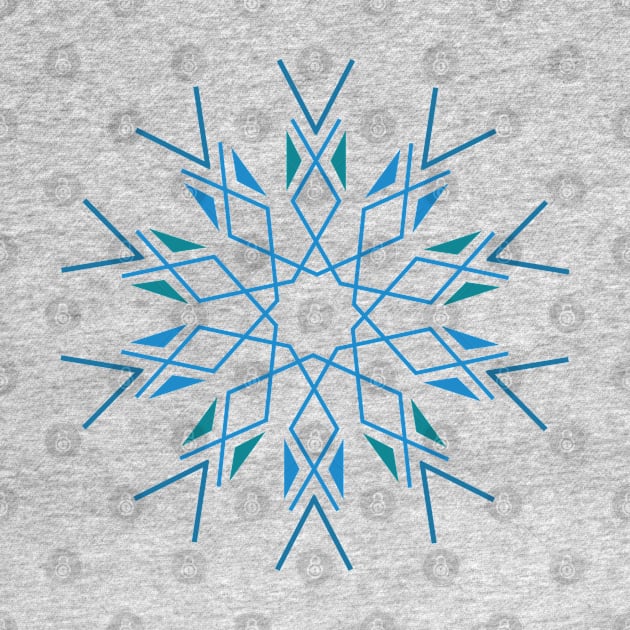 Geometric Snowflake 1 by Shelby Ly Designs